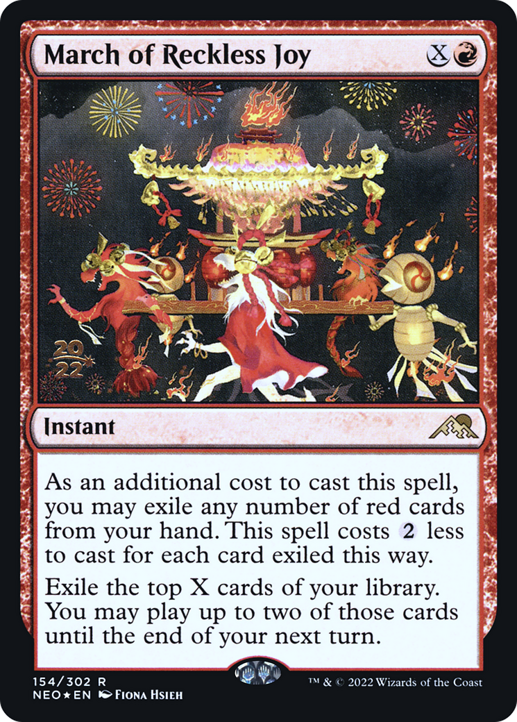 March of Reckless Joy [Kamigawa: Neon Dynasty Prerelease Promos]-1