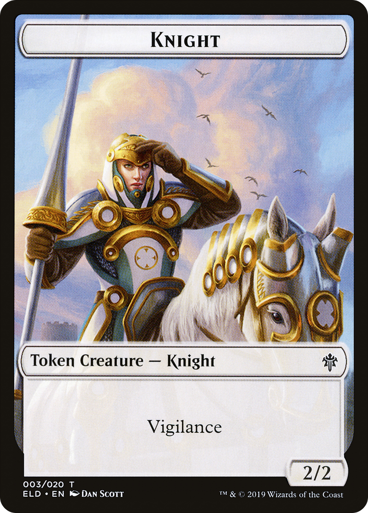 Knight Token [Throne of Eldraine Tokens]-1