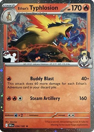 Ethan's Typhlosion 034/182  - Holofoil Prize Pack Series Cards - Rare-1