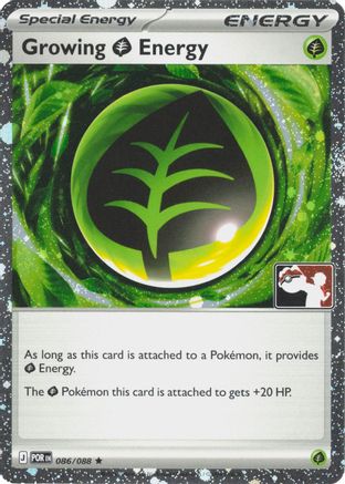 Growing Grass Energy 086/088  - Holofoil Prize Pack Series Cards - Rare-1