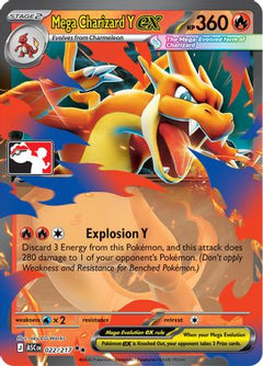 Mega Charizard Y ex 022/217  - Holofoil Prize Pack Series Cards - Double Rare-1