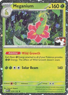 Meganium 010/132  - Holofoil Prize Pack Series Cards - Rare-1