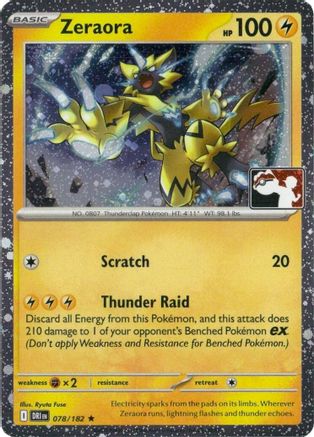 Zeraora 078/182  - Holofoil Prize Pack Series Cards - Rare-1
