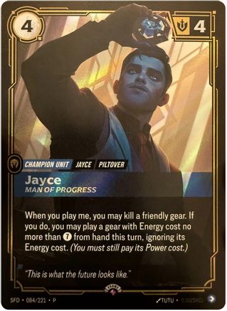 Jayce - Man of Progress (084/221) - Riftbound Organized Play Promotional Cards Foil-1