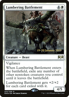 Lumbering Battlement [Ravnica Allegiance Prerelease Promos]-1
