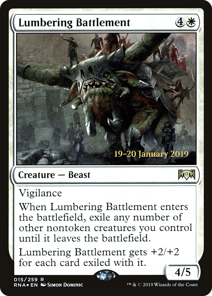 Lumbering Battlement [Ravnica Allegiance Prerelease Promos]-1