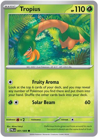 Tropius 001  - Reverse Holofoil ME05 Pitch Black - Common-1