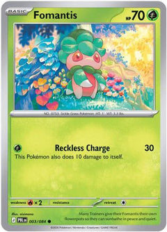 Fomantis 003/084  - Reverse Holofoil ME05 Pitch Black - Common-1