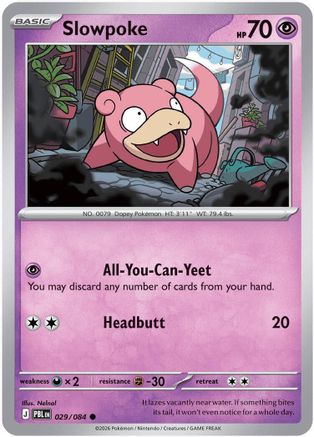Slowpoke 029  - Reverse Holofoil ME05 Pitch Black - Common-1