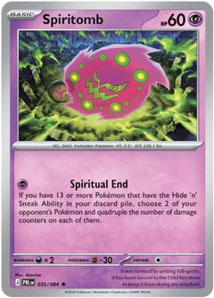 Spiritomb 035  - Reverse Holofoil ME05 Pitch Black - Rare-1