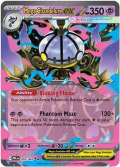 Mega Chandelure ex 038/084  - Holofoil ME05 Pitch Black - Double Rare-1