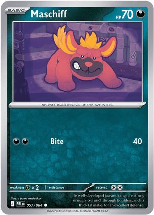 Maschiff 057  - Reverse Holofoil ME05 Pitch Black - Common-1