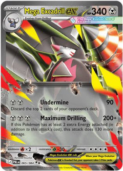 Mega Excadrill ex 065/084  - Holofoil ME05 Pitch Black - Double Rare-1