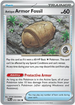 Antique Armor Fossil 072  ME05 Pitch Black - Common-1