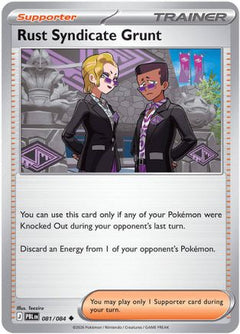Rust Syndicate Grunt 081/084  - Reverse Holofoil ME05 Pitch Black - Uncommon-1