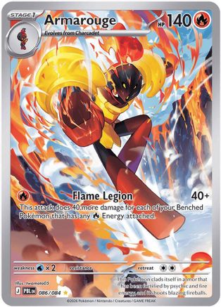 Armarouge 086/084  - Holofoil ME05 Pitch Black - Illustration Rare-1