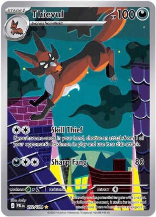Thievul 092/084  - Holofoil ME05 Pitch Black - Illustration Rare-1