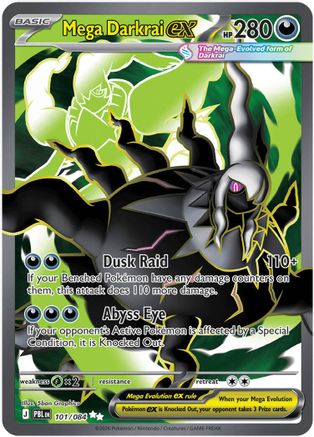 Mega Darkrai ex 101/084  - Holofoil ME05 Pitch Black - Ultra Rare-1