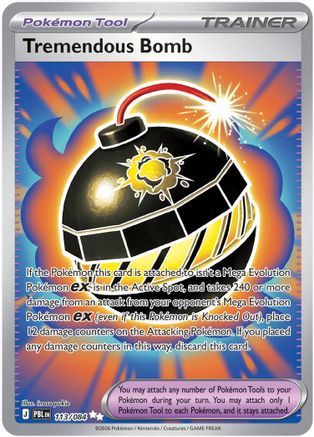 Tremendous Bomb 113/084  - Holofoil ME05 Pitch Black - Ultra Rare-1