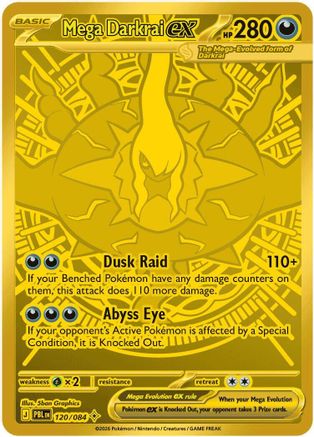 Mega Darkrai ex 120/084  - Holofoil ME05 Pitch Black - Mega Hyper Rare-1
