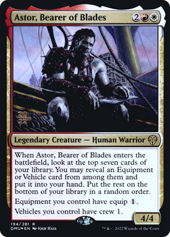 Astor, Bearer of Blades [Dominaria United Prerelease Promos]-1