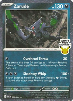 Zarude (What's Your Favorite Stamp) 056  - Holofoil Miscellaneous Cards & Products - Rare-1