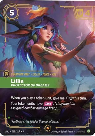Lillia - Protector of Dreams (058/219) - Riftbound Organized Play Promotional Cards Foil-1