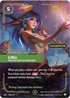 Lillia - Protector of Dreams (Champion) (058/219) - Riftbound Organized Play Promotional Cards Foil-1