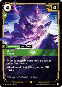 Akali, Silent (Alternate Art) (038a/166) - Vendetta Foil-1