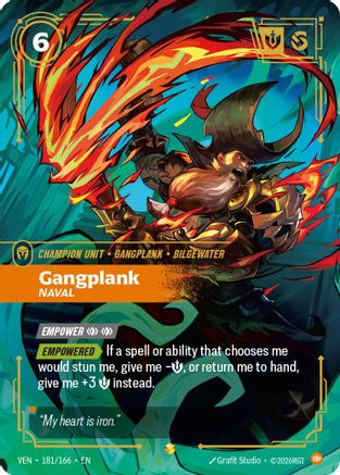 Gangplank, Naval (Overnumbered) (181/166) - Vendetta Foil-1