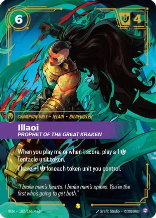 Illaoi, Prophet of the Great Kraken (Overnumbered) (182/166) - Vendetta Foil-1
