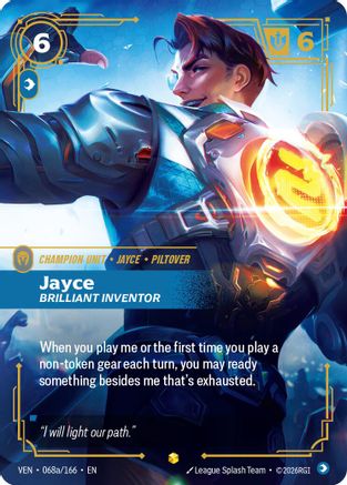 Jayce, Brilliant Inventor (Alternate Art) (068a/166) - Vendetta Foil-1