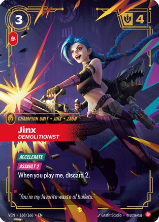 Jinx, Demolitionist (Overnumbered) (168/166) - Vendetta Foil-1