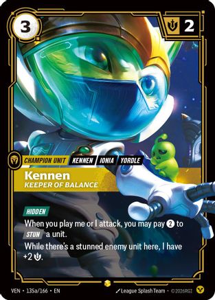 Kennen, Keeper of Balance (Alternate Art) (135a/166) - Vendetta Foil-1