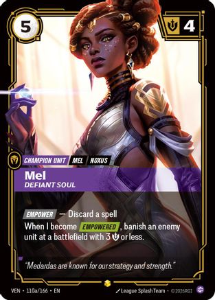 Mel, Defiant Soul (Alternate Art) (110a/166) - Vendetta Foil-1