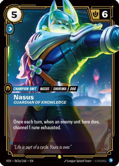 Nasus, Guardian of Knowledge (Alternate Art) (063a/166) - Vendetta Foil-1