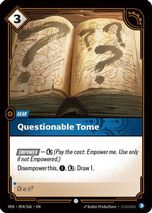 Questionable Tome (054/166) - Vendetta Foil-1