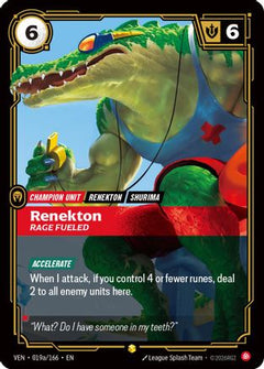 Renekton, Rage Fueled (Alternate Art) (019a/166) - Vendetta Foil-1
