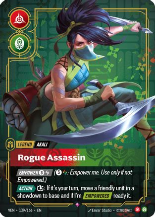 Akali - Rogue Assassin (139/166) - Vendetta Foil-1