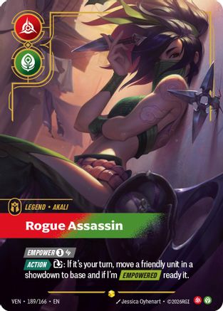 Akali - Rogue Assassin (Overnumbered) (189/166) - Vendetta Foil-1