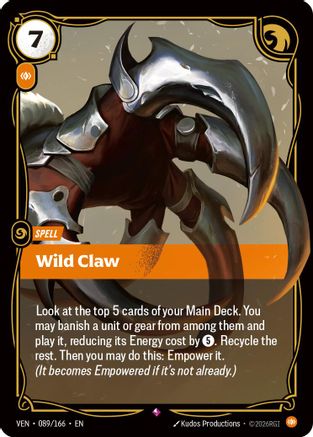 Wild Claw (089/166) - Vendetta Foil-1