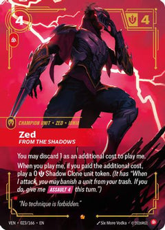 Zed, From the Shadows (023/166) - Vendetta Foil-1