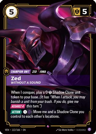 Zed, Without a Sound (112/166) - Vendetta Foil-1