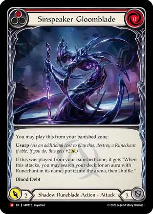 Sinspeaker Gloomblade (Red) (IAR112) - Usurp the Shadow Throne-1