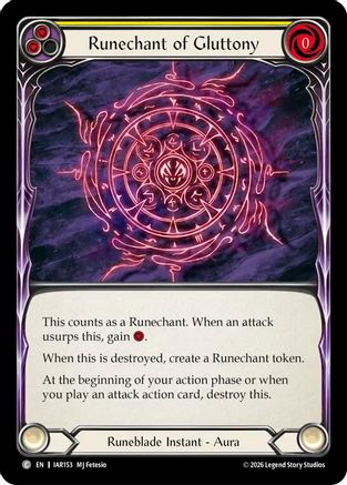 Runechant of Gluttony (Yellow) (IAR153) - Usurp the Shadow Throne-1
