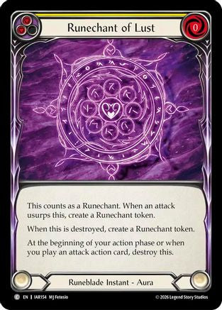Runechant of Lust (Yellow) (IAR154) - Usurp the Shadow Throne-1