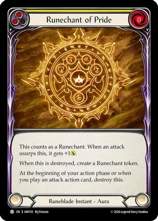 Runechant of Pride (Yellow) (IAR155) - Usurp the Shadow Throne-1