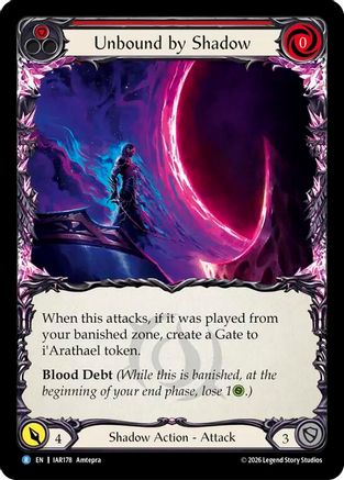 Unbound by Shadow (Red) (IAR178) - Usurp the Shadow Throne Rainbow Foil-1