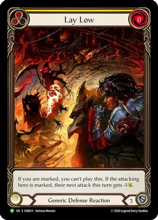 Lay Low (Yellow) - FAB513 (FAB513) - Flesh and Blood: Promo Cards Rainbow Foil-1