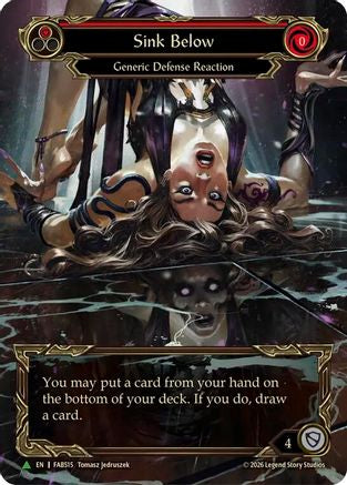 Sink Below (Red) (Marvel) - FAB515 (FAB515) - Flesh and Blood: Promo Cards Cold Foil